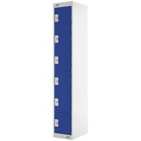 Six Compartment Locker, 300x300x1800mm, Blue Door