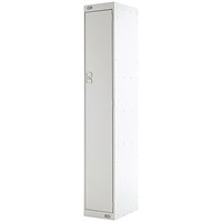 Single Compartment Locker, 300x450x1800mm, Light Grey Door