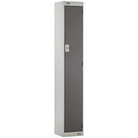 Single Compartment Locker, 300x450x1800mm, Dark Grey Door