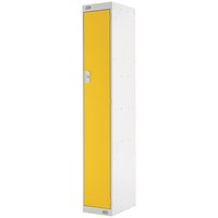 Single Compartment Locker, 300x450x1800mm, Yellow Door