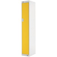 Single Compartment Locker 300x450x1800mm Yellow Door