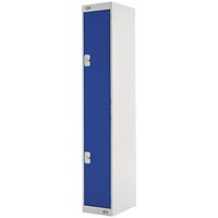 Two Compartment Locker, 300x450x1800mm, Blue Door