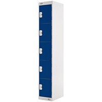 Five Compartment Locker 300x450x1800mm Blue Door