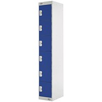 Six Compartment Locker 300x450x1800mm Blue Door