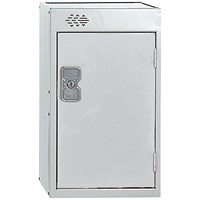 One Compartment Quarto Locker 300x300x511mm Light Grey Door