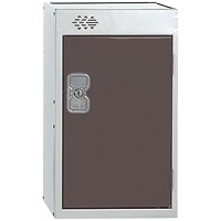 One Compartment Quarto Locker, 300x300x511mm, Dark Grey Door