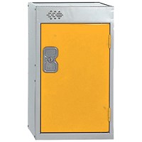 One Compartment Quarto Locker, 300x300x511mm, Yellow Door