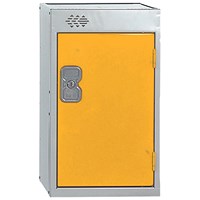 One Compartment Quarto Locker 300x300x511mm Yellow Door