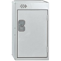 One Compartment Quarto Locker, 300x450x511mm, Light Grey Door