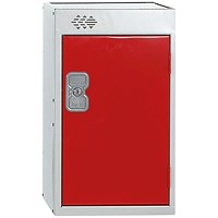One Compartment Quarto Locker, 300x450x511mm, Red Door