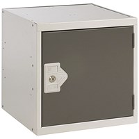 One Compartment Cube Locker 300x300x300mm Dark Grey Door