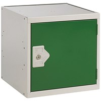 One Compartment Cube Locker, 300x300x300mm, Green Door
