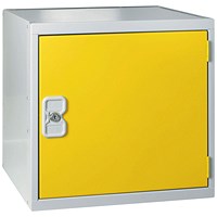 One Compartment Cube Locker, 300x300x300mm, Yellow Door