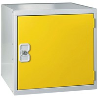 One Compartment Cube Locker 300x300x300mm Yellow Door
