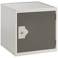 One Compartment Cube Locker, 380x380x380mm, Dark Grey Door