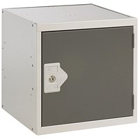 One Compartment Cube Locker 380x380x380mm Dark Grey Door