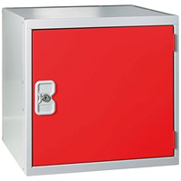 One Compartment Cube Locker, 380x380x380mm, Red Door