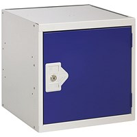 One Compartment Cube Locker, 450x450x450mm,m Blue Door
