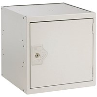 One Compartment Cube Locker, 450x450x450mm,m Light Grey Door