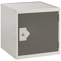 One Compartment Cube Locker, 450x450x450mm,m Dark Grey Door