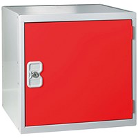 One Compartment Cube Locker, 450x450x450mm,m Red Door