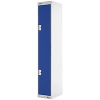 Express Standard Locker, 2 Door, 300x300x1800mm, Light Grey/Blue