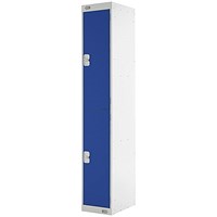 Express Standard Locker 2 Door 300x300x1800mm Light Grey/Blue