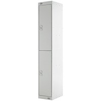 Express Standard Locker, 2 Door, 300x300x1800mm, Light Grey