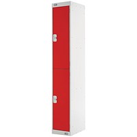 Express Standard Locker, 2 Door, 300x300x1800mm, Red Deep