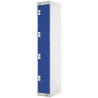 Four Compartment Express Standard Locker 300x300x1800mm Blue Door