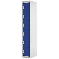 Six Compartment Express Standard Locker 300x300x1800mm Blue Door