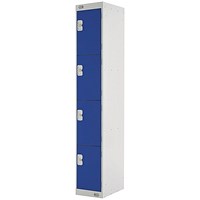 Four Compartment Express Standard Locker 300x450x1800mm Blue Door