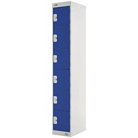 Six Compartment Express Standard Locker 300x450x1800mm Blue Door