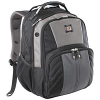 Gino Ferrari Astor Laptop Backpack, For up to 16 Inch Laptops, Black and Grey