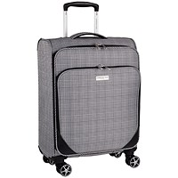 London Fog Newbury Wheeled Case, 38.4 Litres, Black and Grey