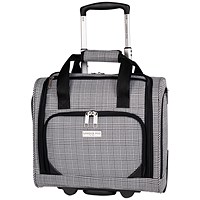 London Fog Newbury Underseat Wheeled Bag, 25.5 Litres, Black and Grey