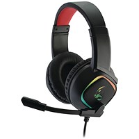 MediaRange Gaming Wired 7.1 Surround Sound Headset with RGB Colour Mode Black/Red MRGS301