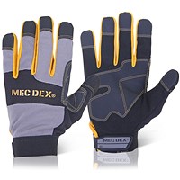 Mec Dex Work Passion Impact Mechanics Gloves, Multicoloured, Large