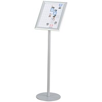 Twinco Floorstanding Snapframe Literature Display, A4, Silver