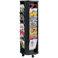 Fast Paper Mobile A4 Carousel Literature Display 40 Compartments