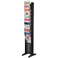 Fast Paper Black A4 10 Compartment Display with stand base (Slim design) 278.01