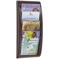 Fast Paper Wall-Mounted Literature Holder, 4 x A4 Pockets, Black