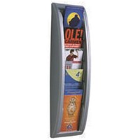Fast Paper Quick Fit System Wall Display 5 x 1/3 A4 Silver
