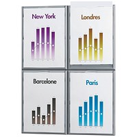 Fast Paper Information Display, A4, Silver