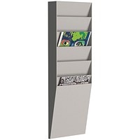 Fast Paper A4 Document Control Panel 6 Compartments Grey