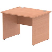 Impulse 1000mm Rectangular Desk, Panel End Leg, Beech