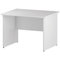 Impulse 1000mm Rectangular Desk, Panel End Leg, White