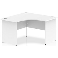 Impulse 1200mm Corner Desk, Panel End Leg, White