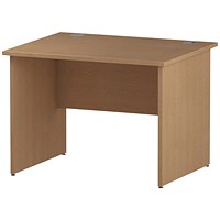 Impulse 1000mm Rectangular Desk, Panel End Leg, Oak