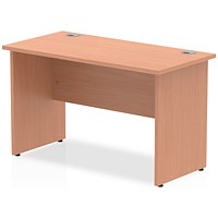 Impulse 1200mm Slim Rectangular Desk, Panel End Leg, Beech